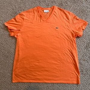New Lacoste shirts XXL WHITE AND ORANGE